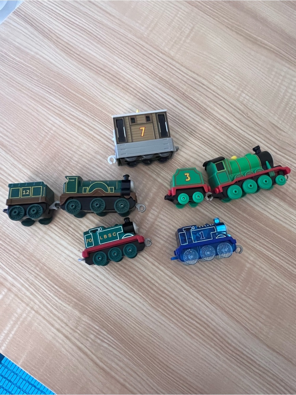 5 Thomas & Friends Trains: original engine, Thomas 75, Toby, Emily, Henry